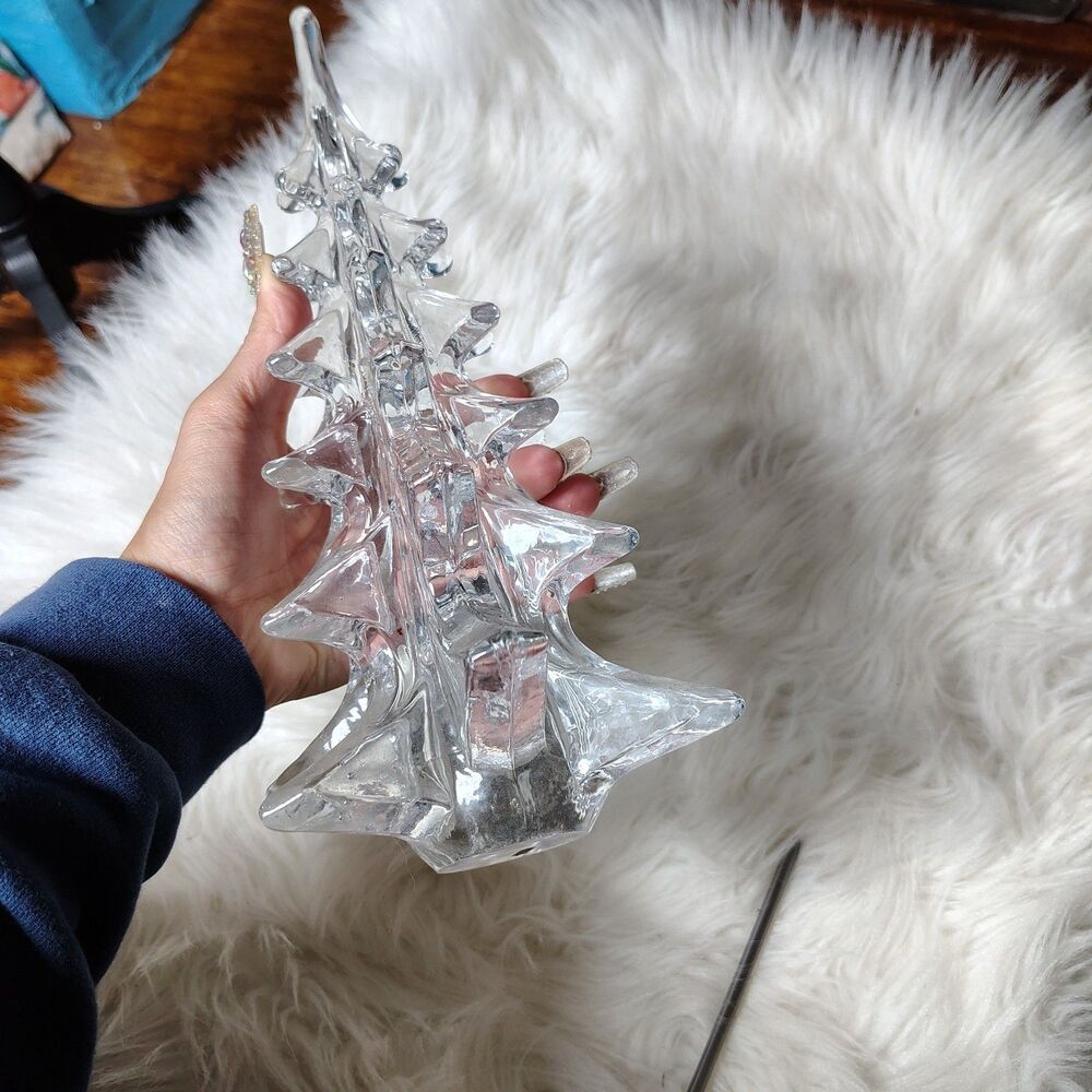 Midwest Imports Clear Glass Vintage Christmas Tree 12" - Picture 3 of 5